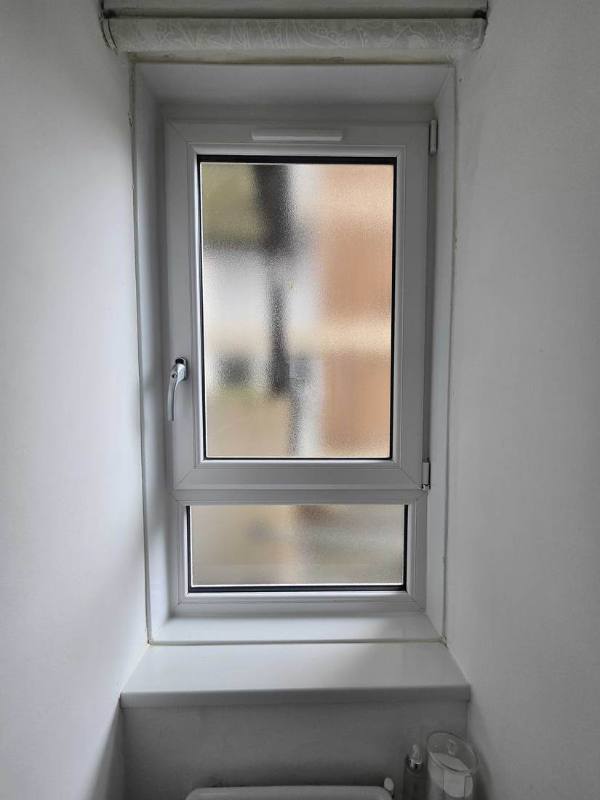 Clean window and reveal after treatment
