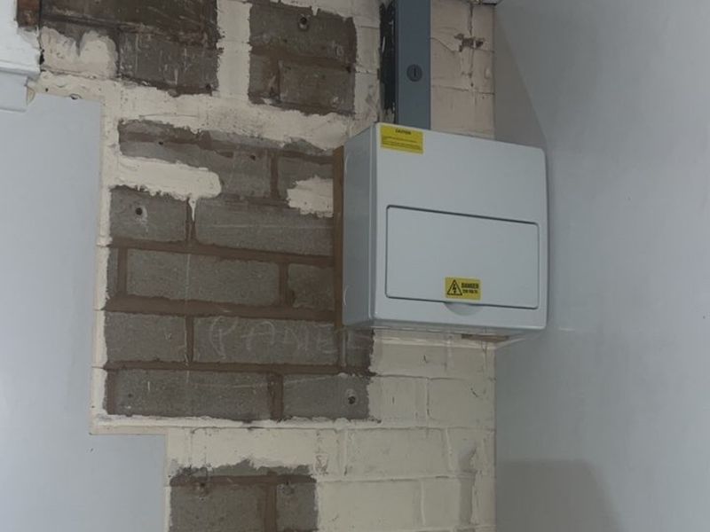 New consumer unit fitted in its place